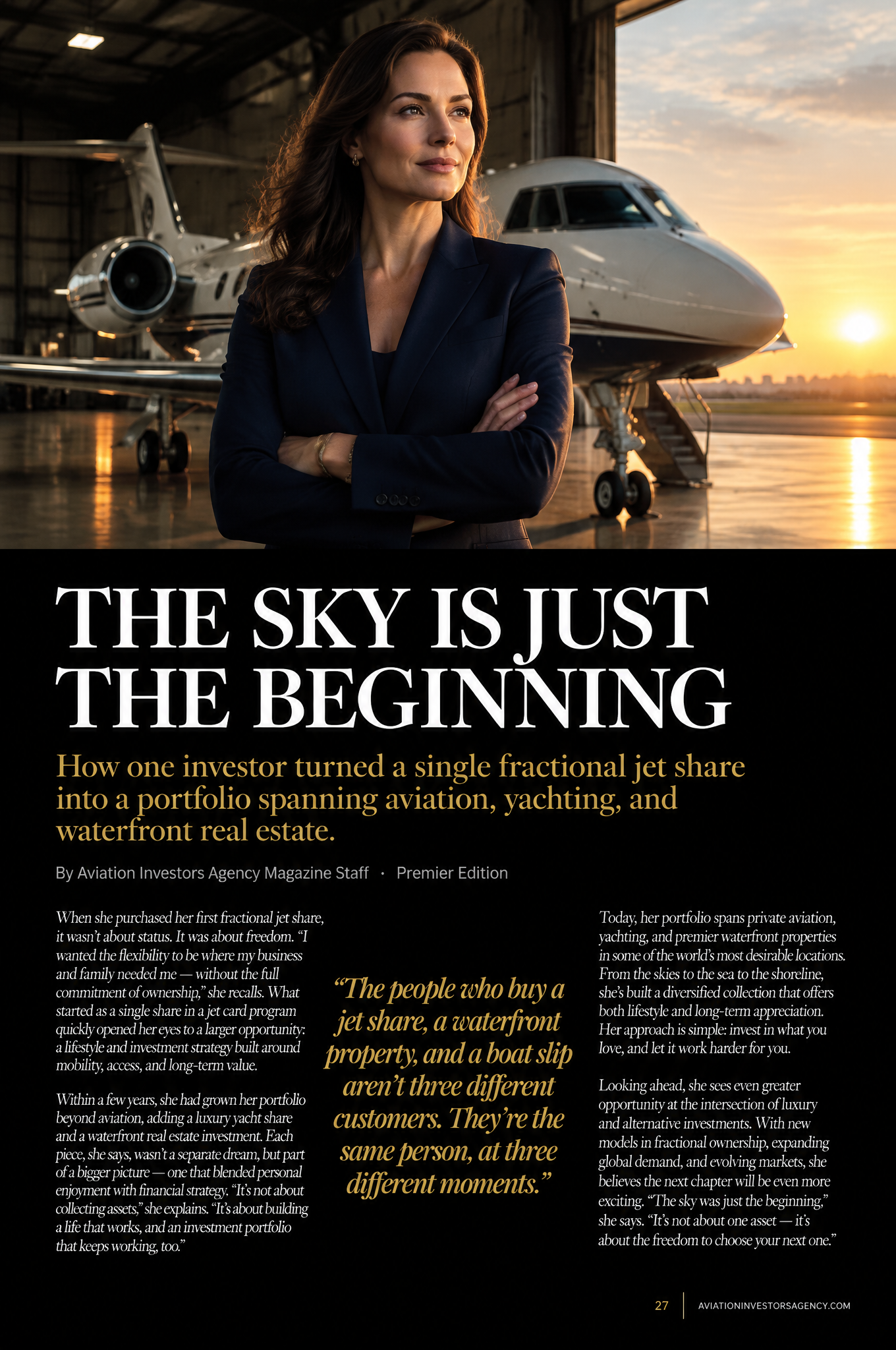 The Sky Is Just The Beginning — Aviation Investors Agency